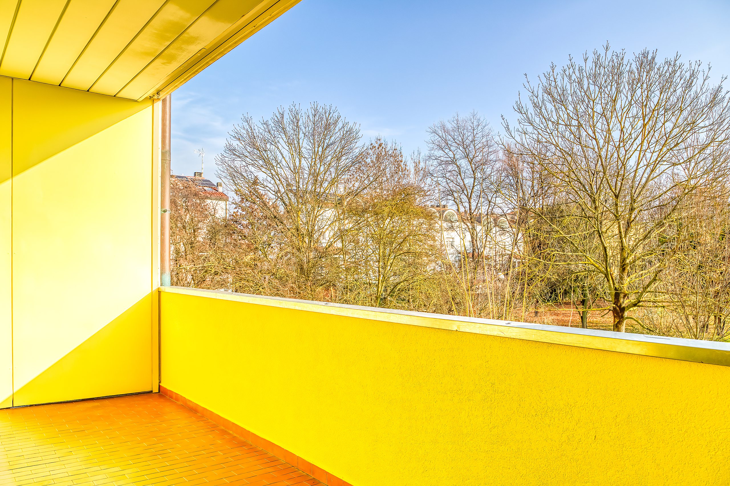 Il balcone affacciato sul Parco della Pace