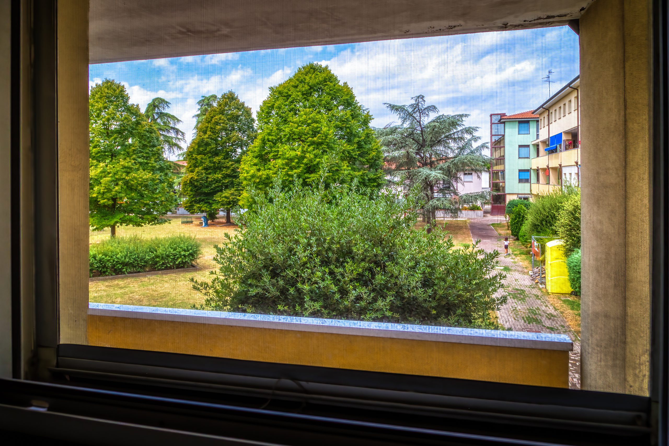Vista sul Parco del Tricolore dalla terza camera da letto